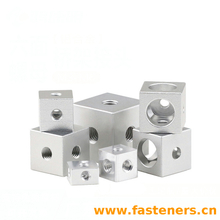Six-Sided Nut,Square Fixed Block Square Corner Lock Nut,Plate Link Block Screws Nut for Fixing Acrylic Box