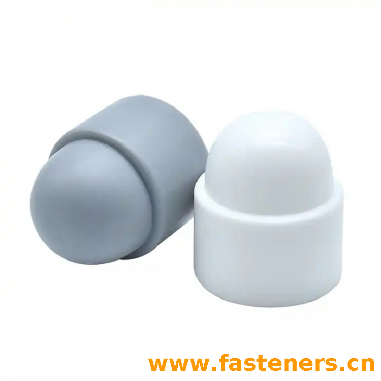 Nylon Insert Lock Nut With Dome Cap,Plastic Cover For Screw Bolt Plastic Nuts Cover