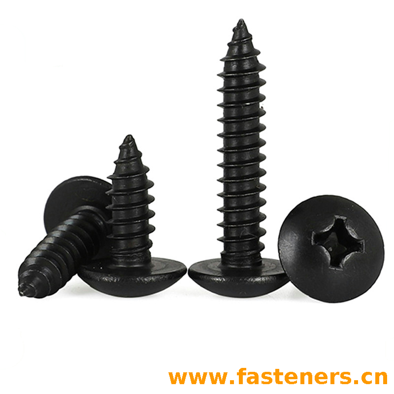 Black Oxide Umbrella Head Cross Wood Screw,Truss Head Self Tapping Screw