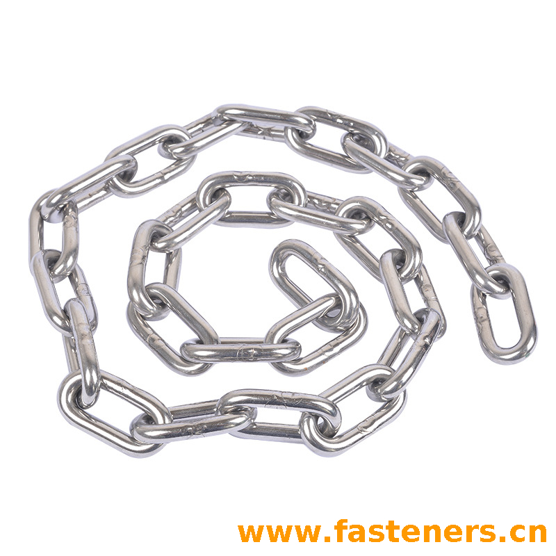 Stainless Steel Chain Bright Polished JIS Japanese Standard Straight Welded Short Link Chain