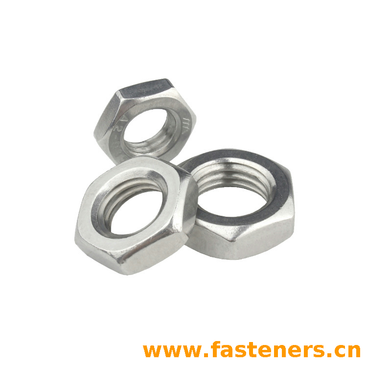 NF E25-405-1 Hexagon Thin Nuts (Chamfered)