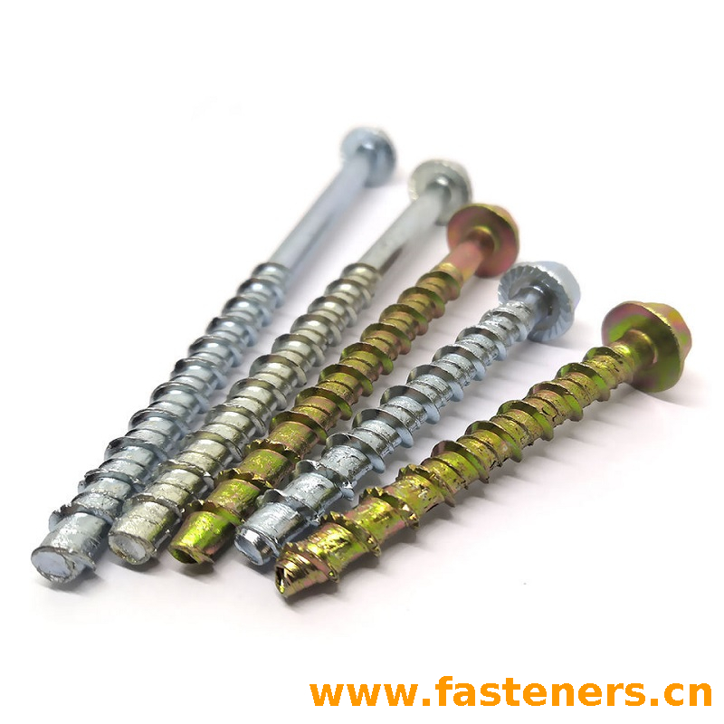 Heavy Duty Hex Head Galvanized Zinc Plated Self Drilling Concrete Screw Anchor