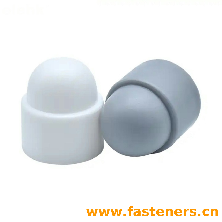 Nylon Insert Lock Nut With Dome Cap,Plastic Cover For Screw Bolt Plastic Nuts Cover