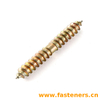 Zinc Plated Steel Woodworking Furniture Connecting Double End Screw,double End Wood Screw