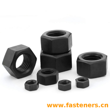 BS325 Black Hexagon Nuts
