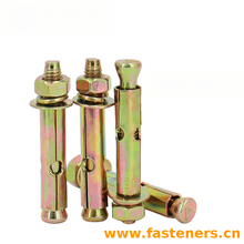 Expansion Screw with Holes, Sleeve Expansion Bolt, Sleeve Anchor,carbon Steel Yellow Zinc